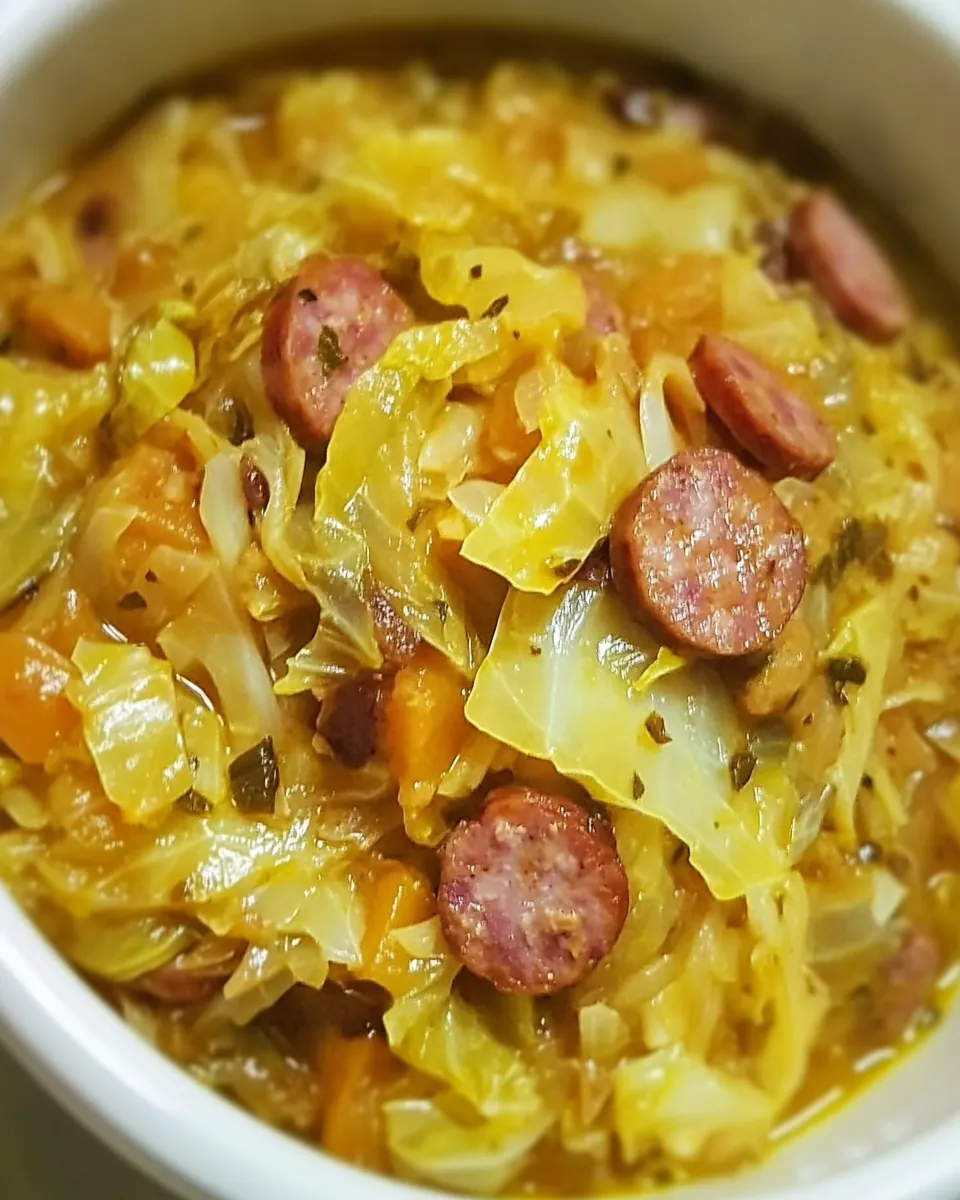 Cabbage Soup with Smoked Sausage