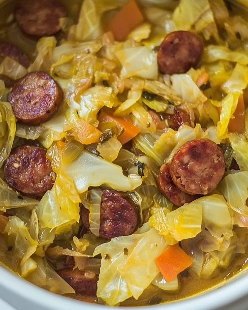 Cabbage Soup with Smoked Sausage