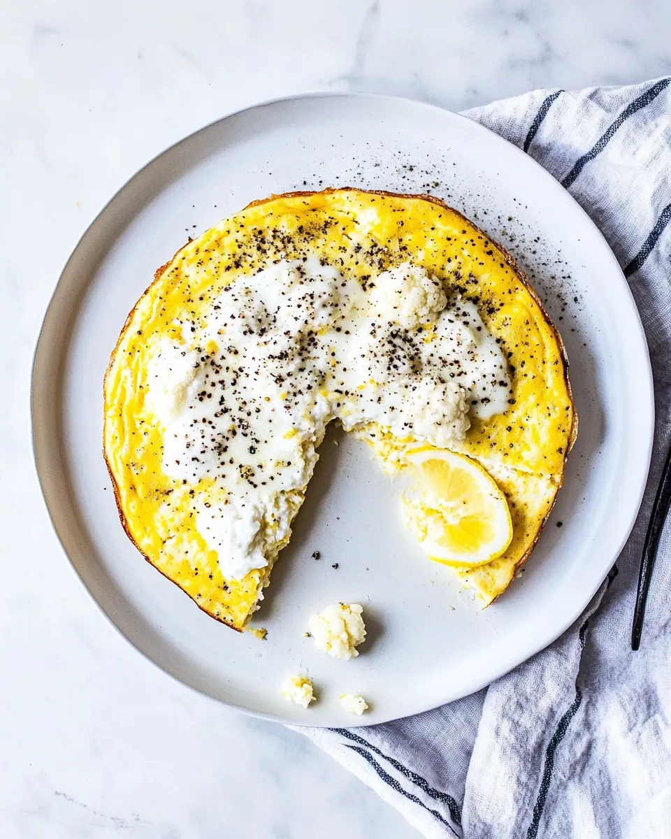 Cacio e Pepe Frittata with Cauliflower and Lemony Yogurt