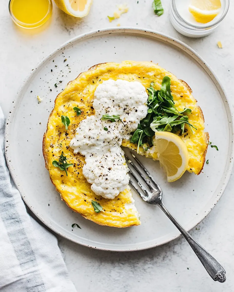 Cacio e Pepe Frittata with Cauliflower and Lemony Yogurt