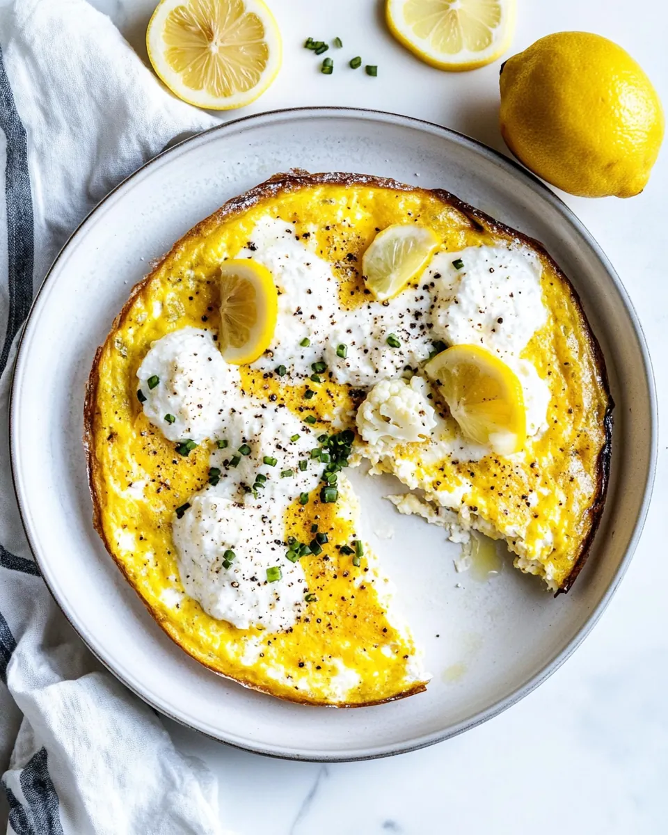 Cacio e Pepe Frittata with Cauliflower and Lemony Yogurt