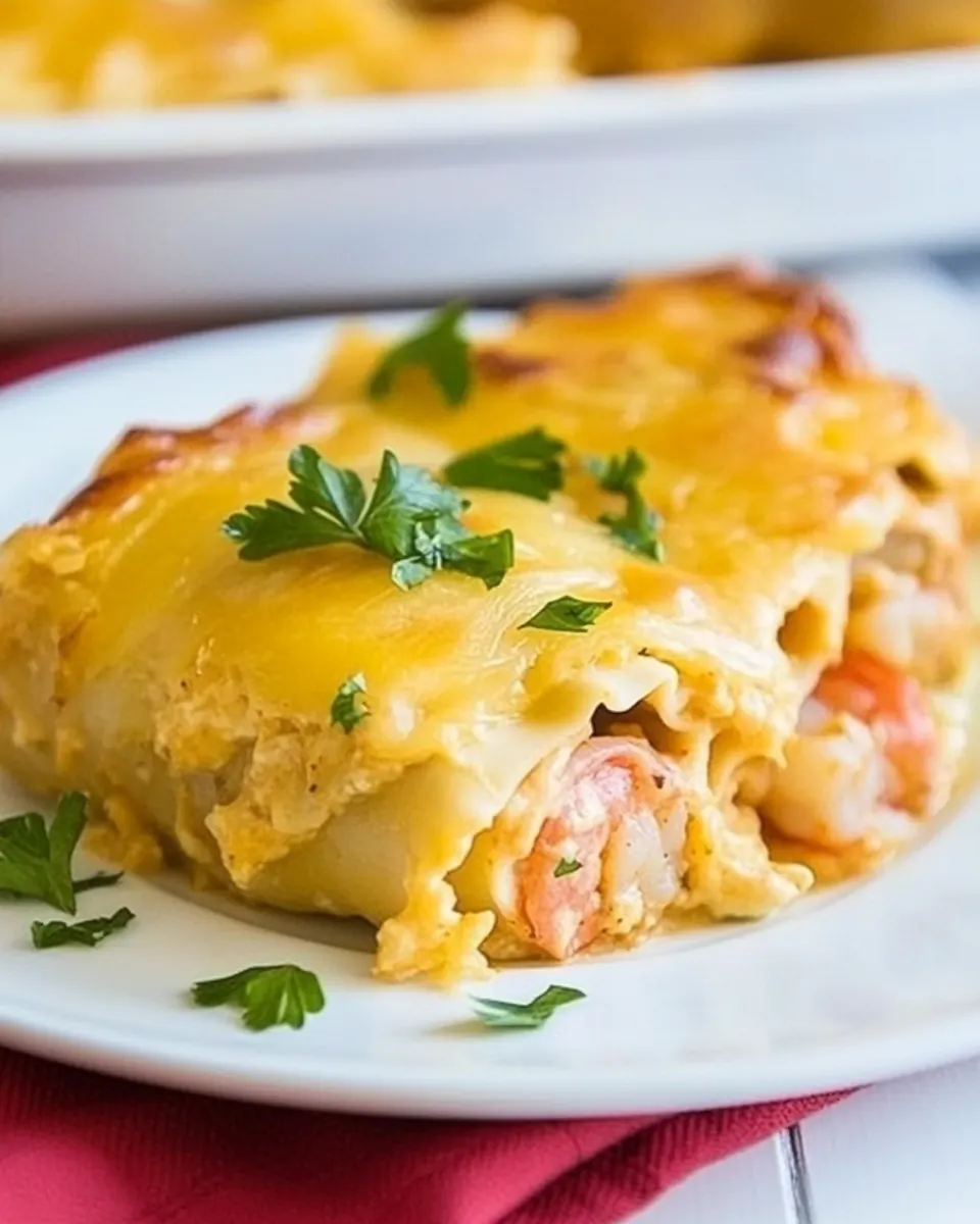 Cajun Shrimp Lasagna Roll Ups