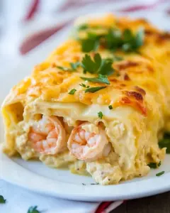 Cajun Shrimp Lasagna Roll Ups