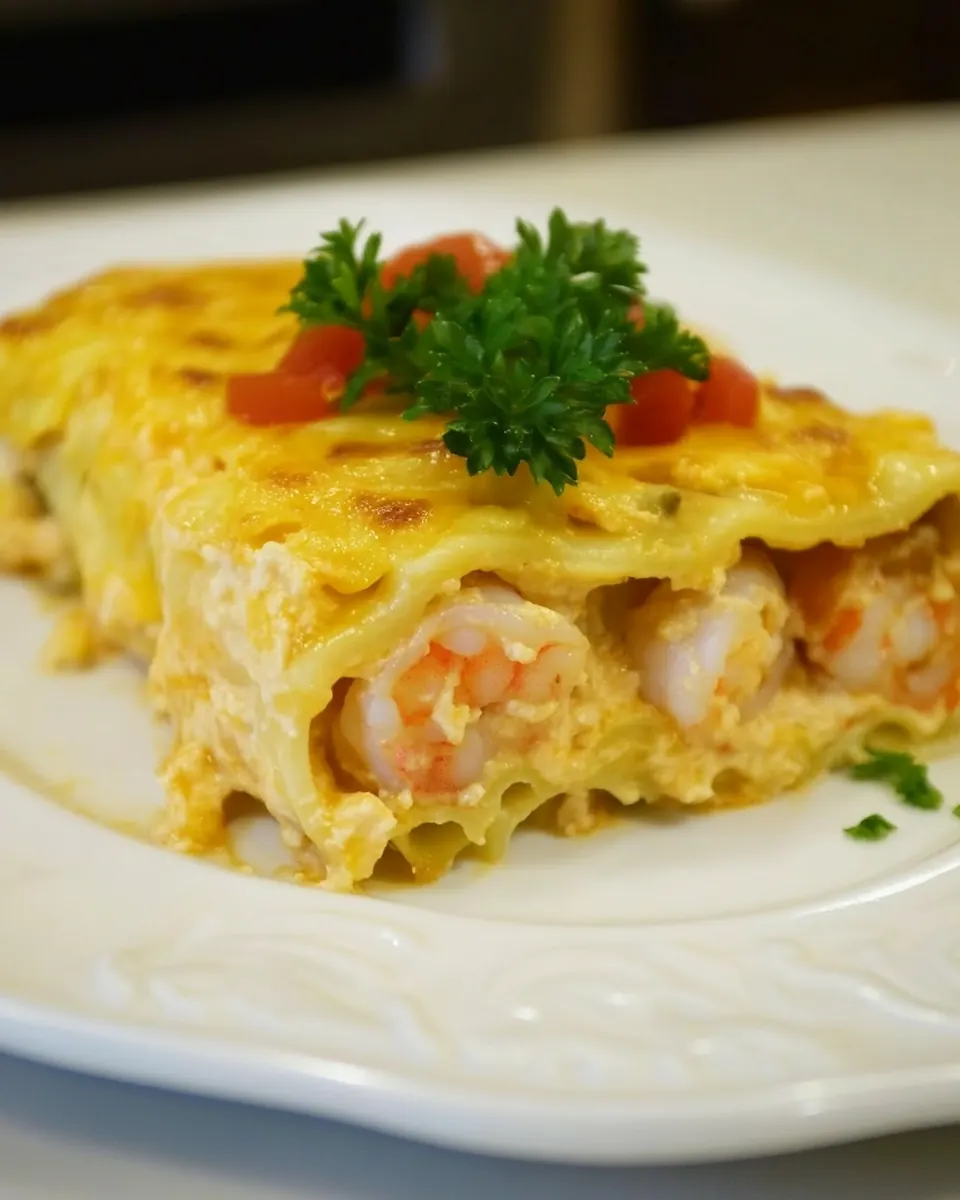Cajun Shrimp Lasagna Roll Ups