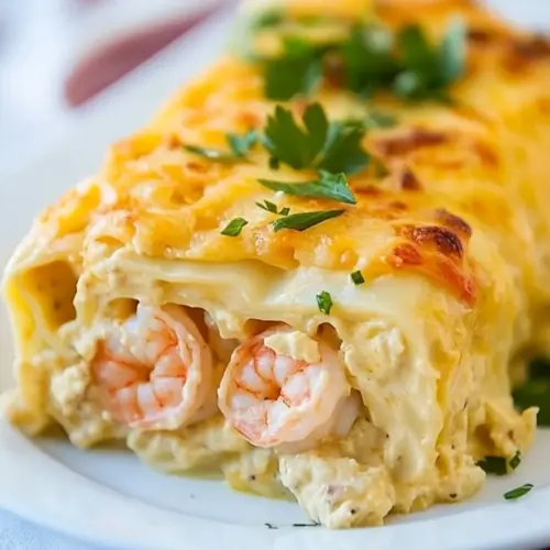 Cajun Shrimp Lasagna Roll Ups