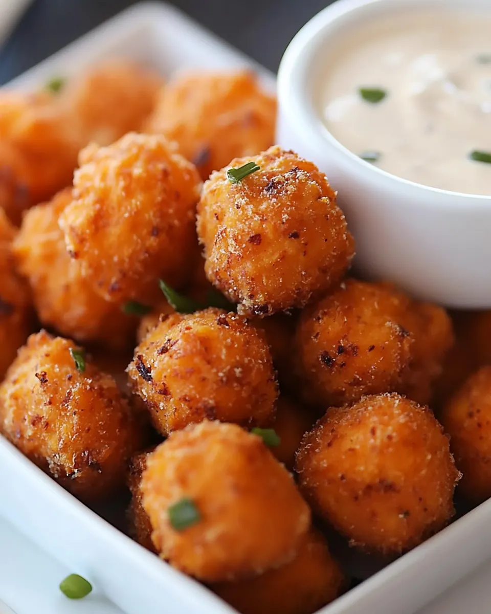 Cajun Sweet Potato Tots with Creamy Dip