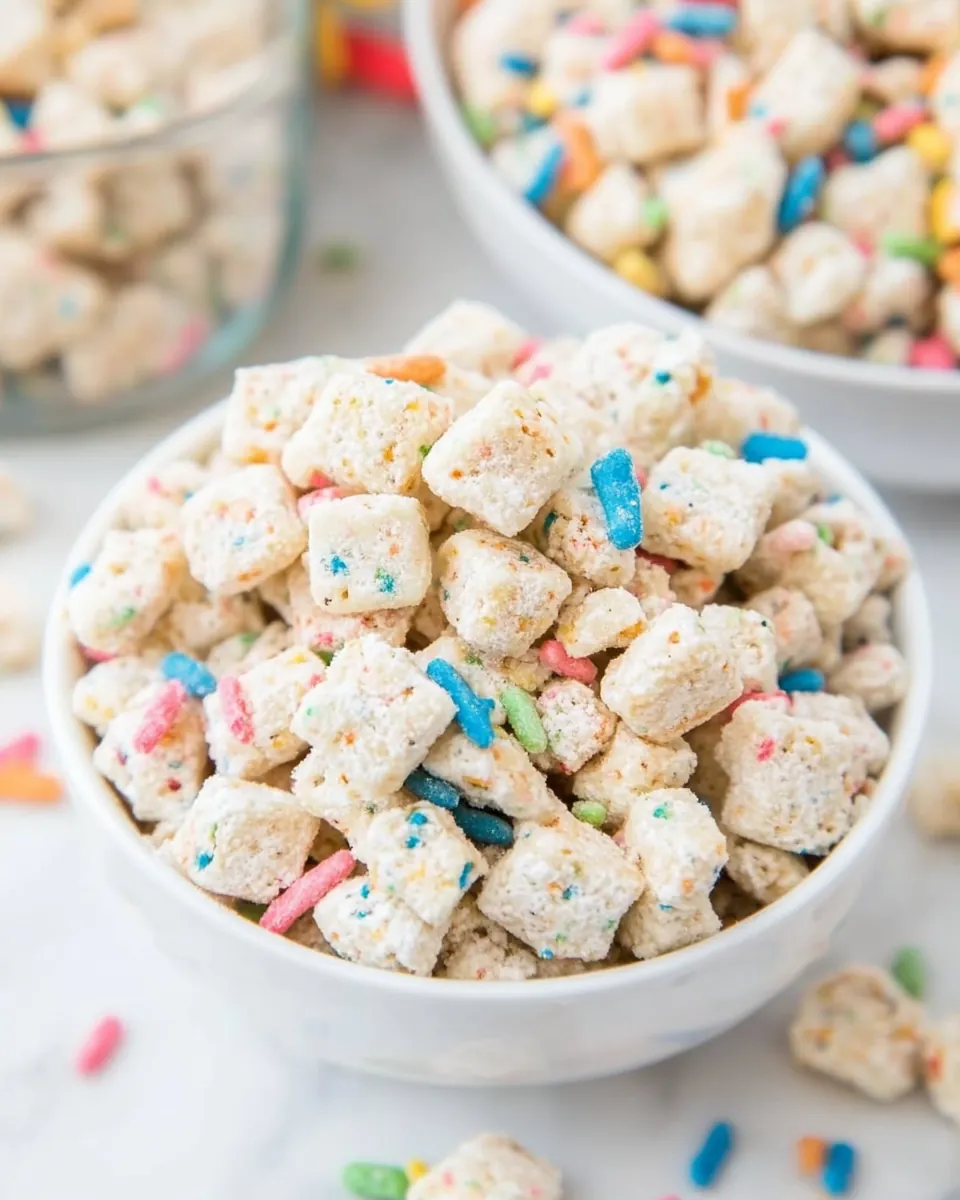 Cake Batter Muddy Buddies