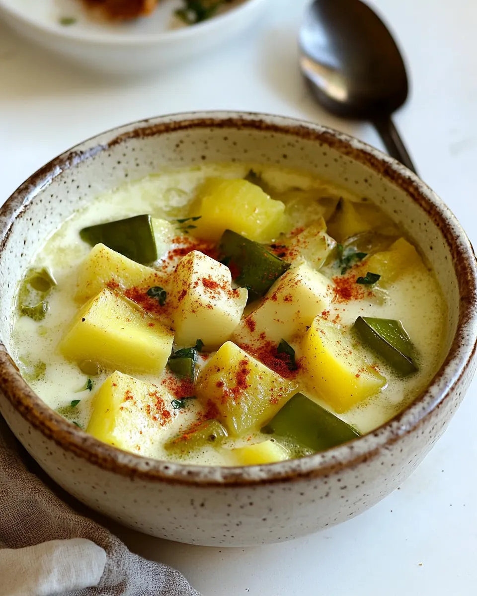 Caldo de Queso Con Papas