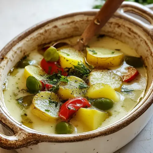 Caldo de Queso Con Papas
