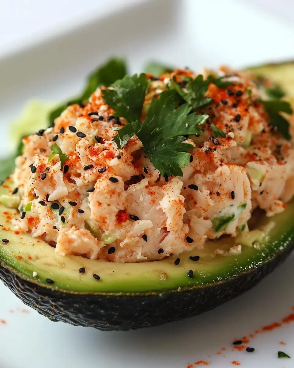 California Spicy Crab Stuffed Avocado