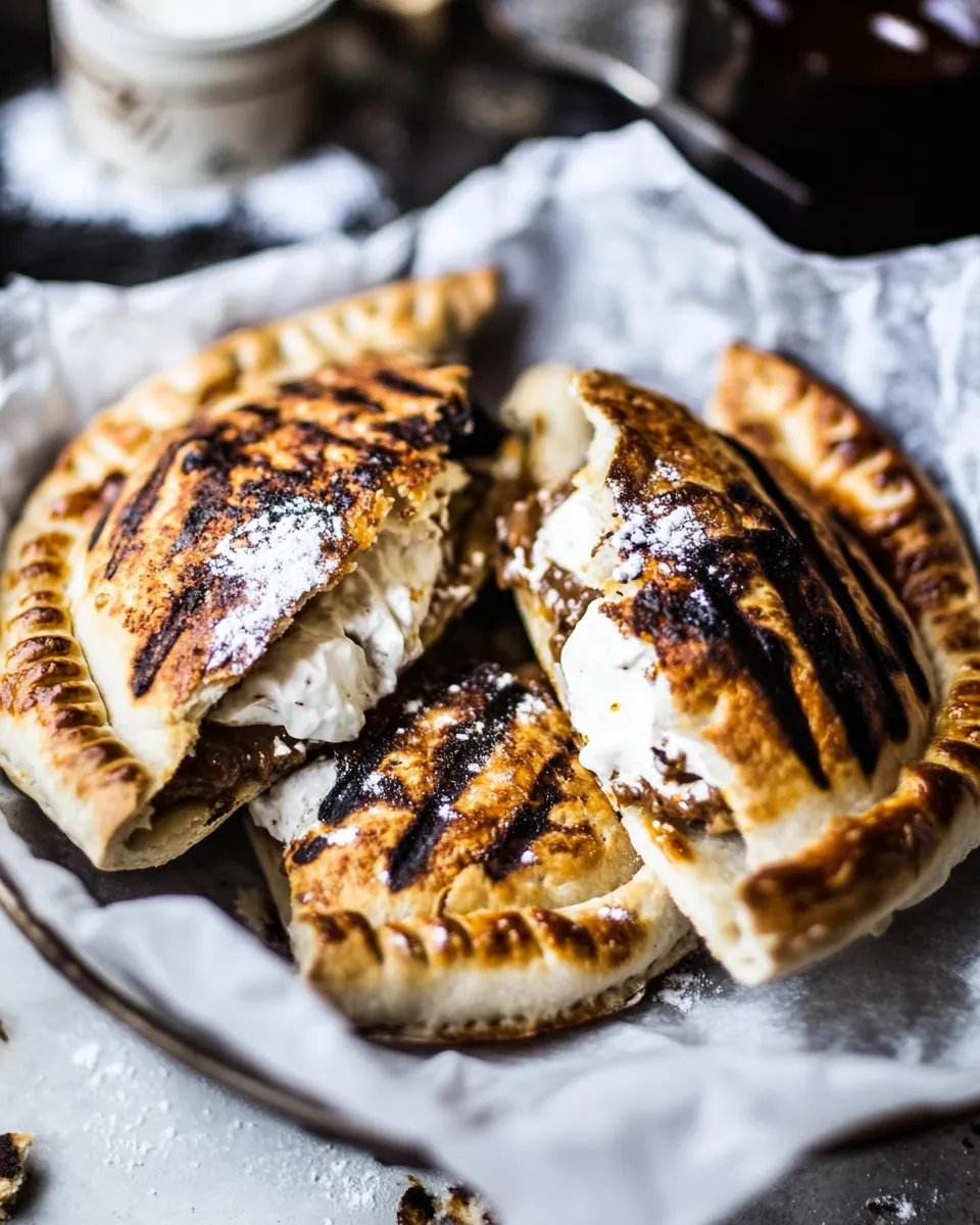 Campfire Grilled S’more Calzones