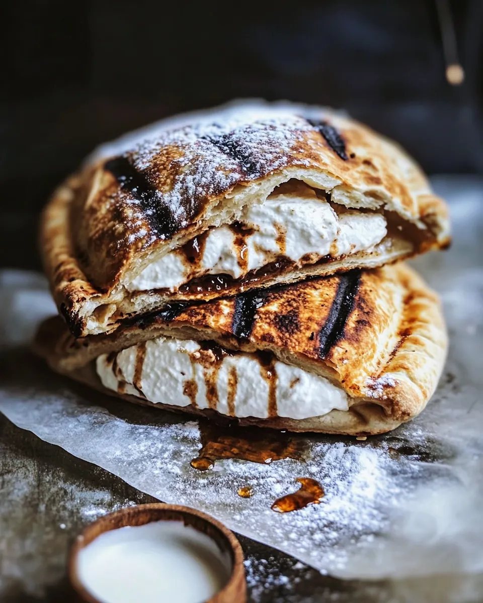 Campfire Grilled S’more Calzones