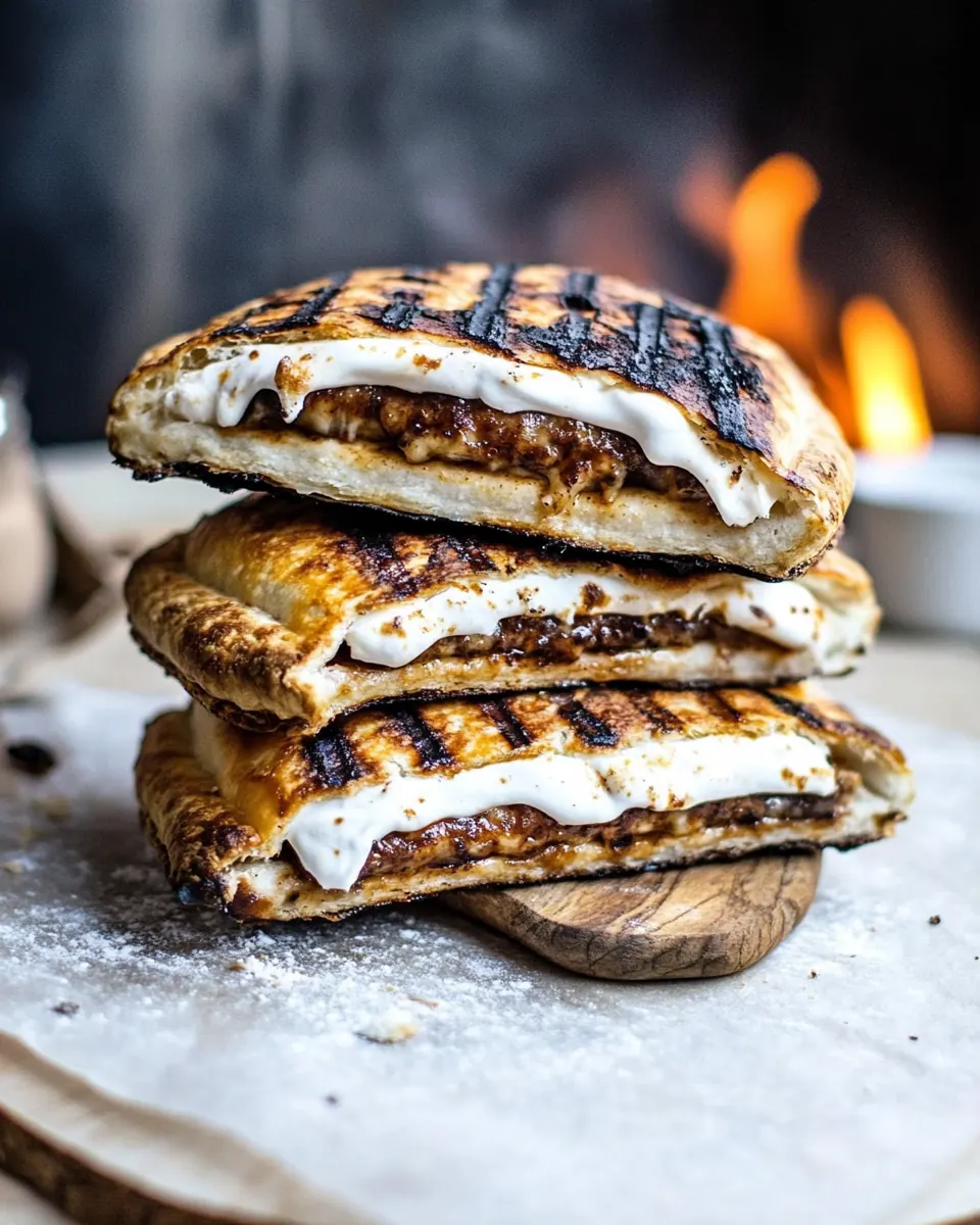 Campfire Grilled S’more Calzones