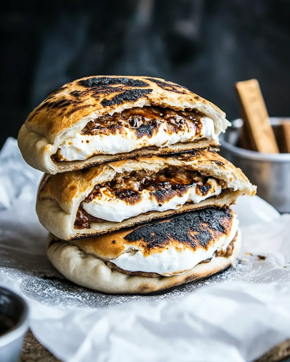 Campfire Grilled S’more Calzones