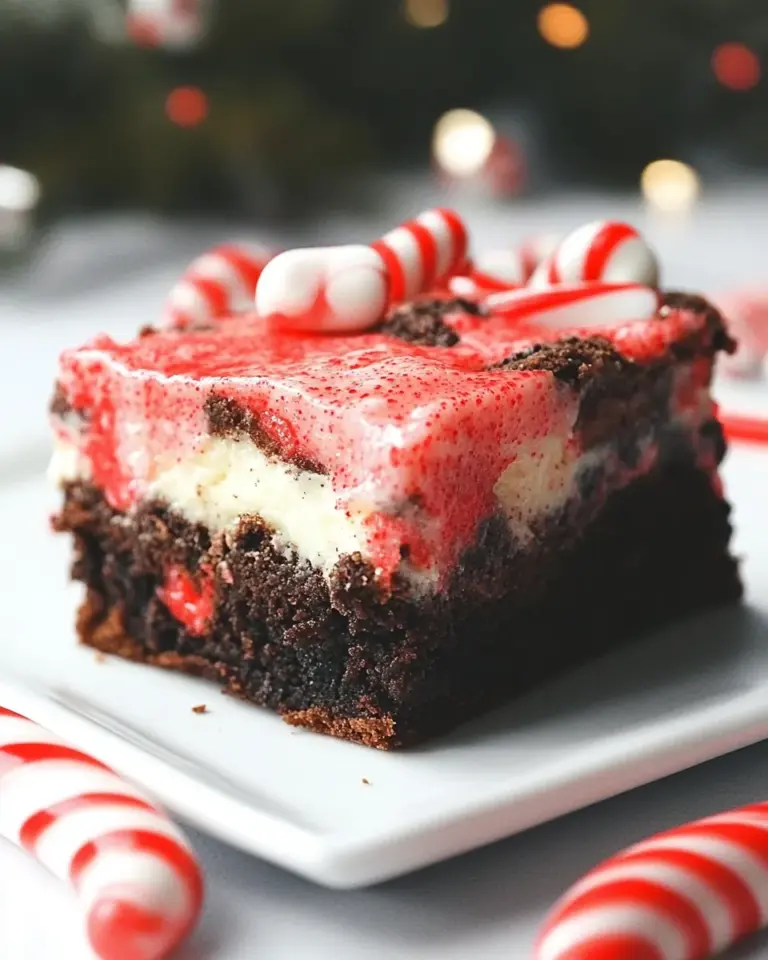 Candy Cane Oreo Cheesecake Brownies