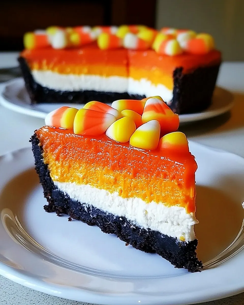 Candy Corn Cheesecake