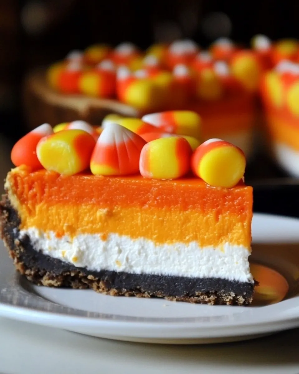 Candy Corn Cheesecake