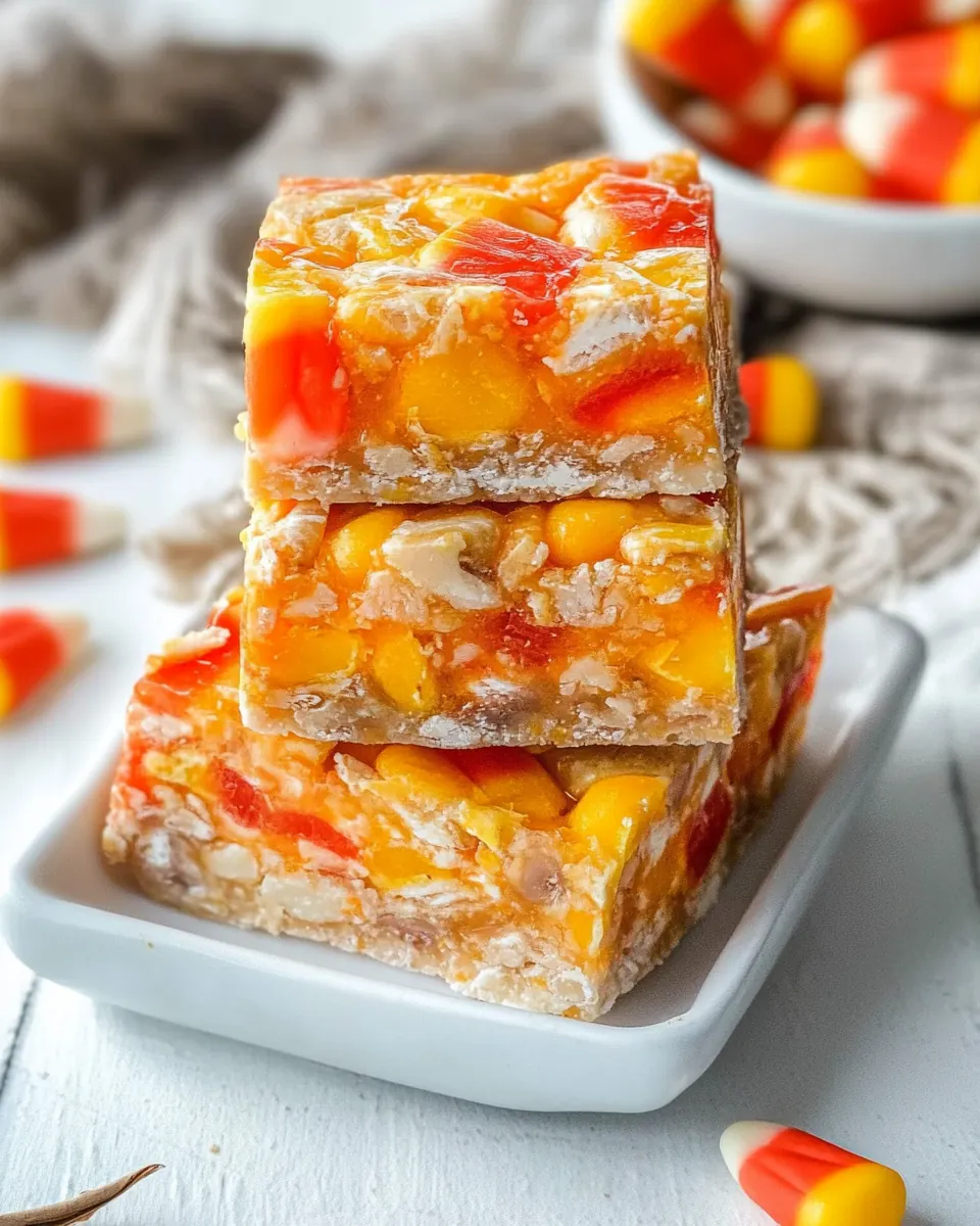 Candy Corn Magic Bars
