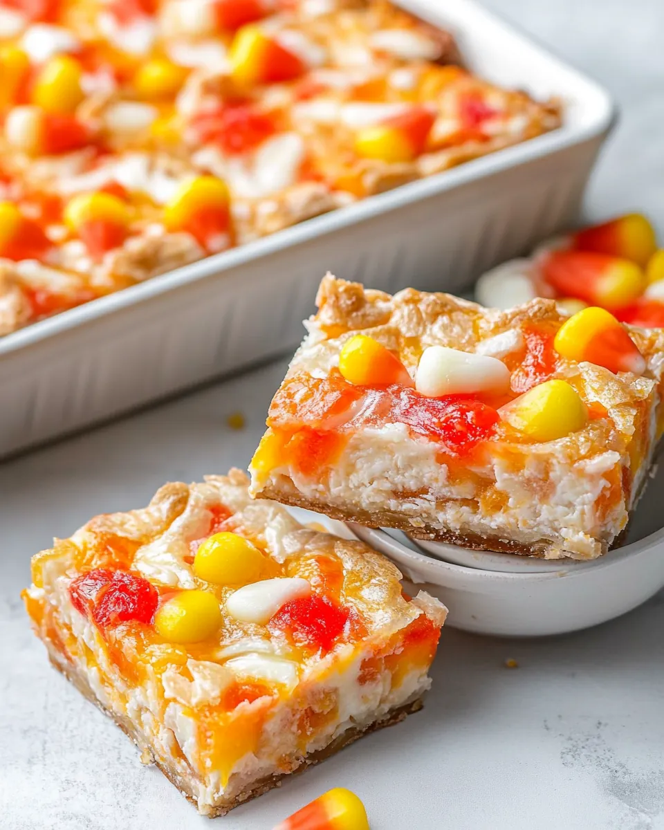 Candy Corn Magic Bars
