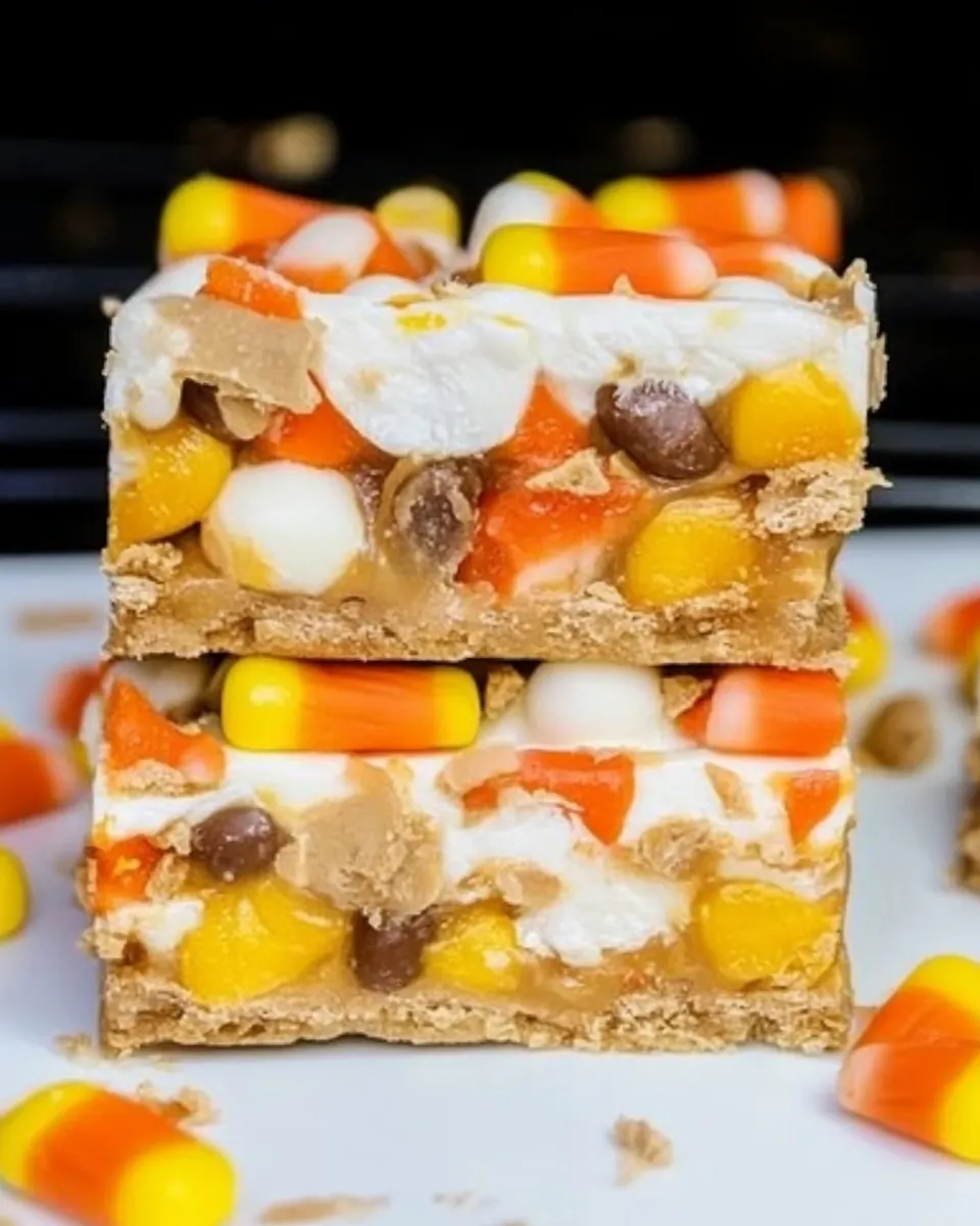Candy Corn Peanut Butter Bars