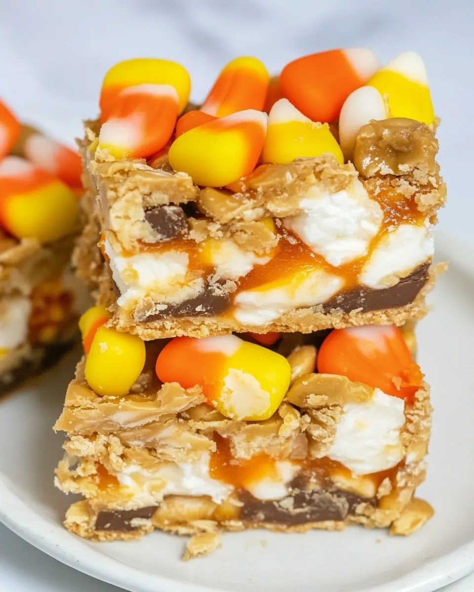 Candy Corn Peanut Butter Bars