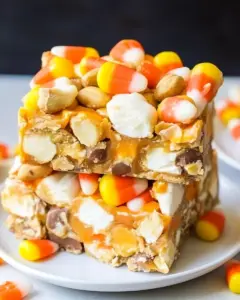 Candy Corn Peanut Butter Bars