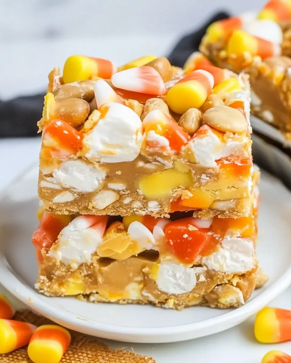 Candy Corn Peanut Butter Bars