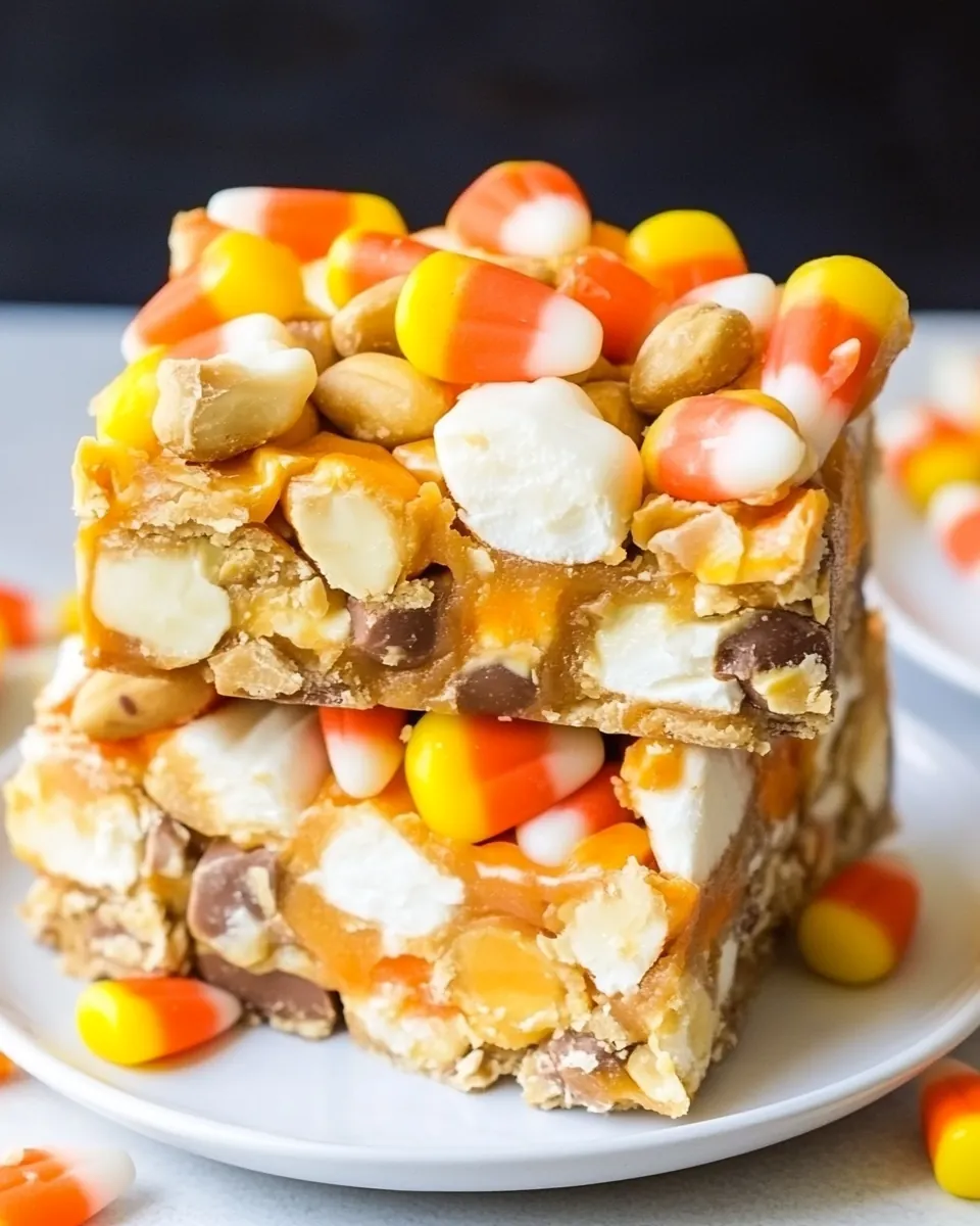 Candy Corn Peanut Butter Bars