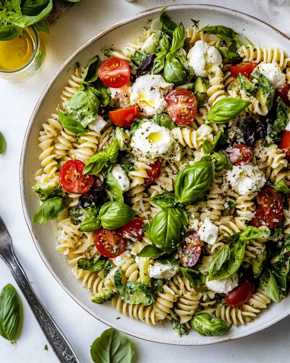 Caprese Caesar Pasta Salad