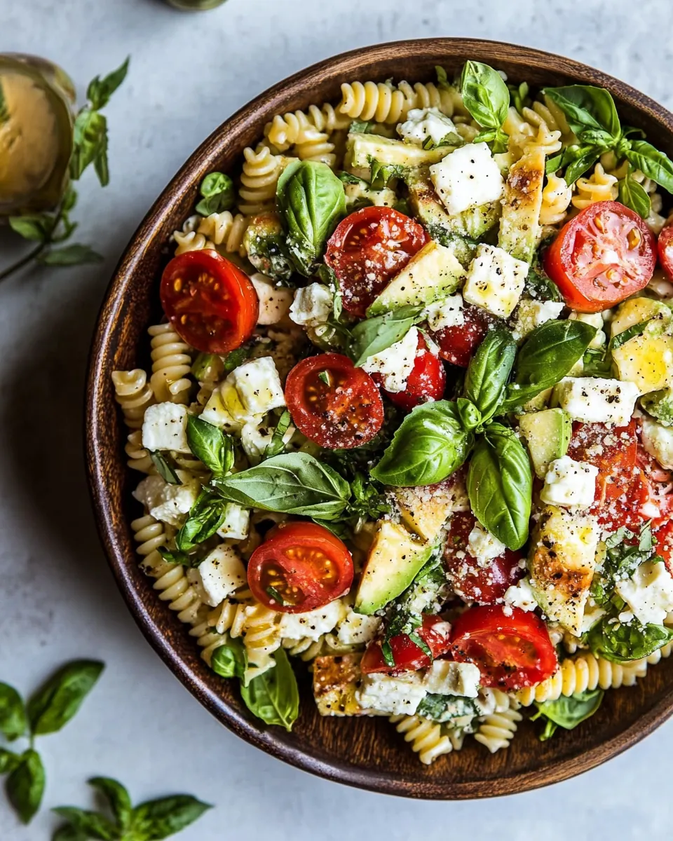 Caprese Caesar Pasta Salad