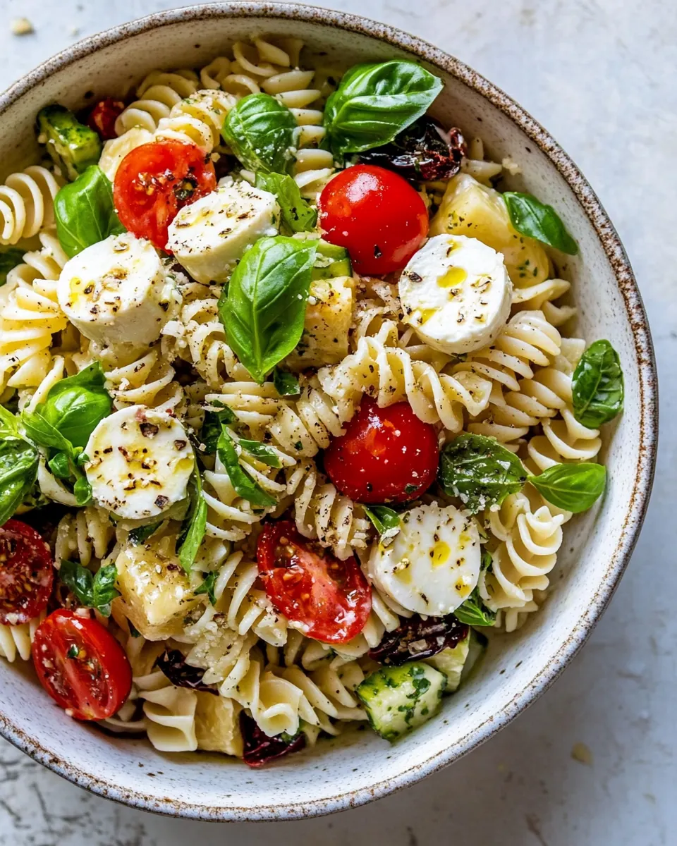 Caprese Caesar Pasta Salad