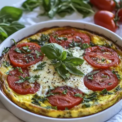 Caprese Frittata with Arugula