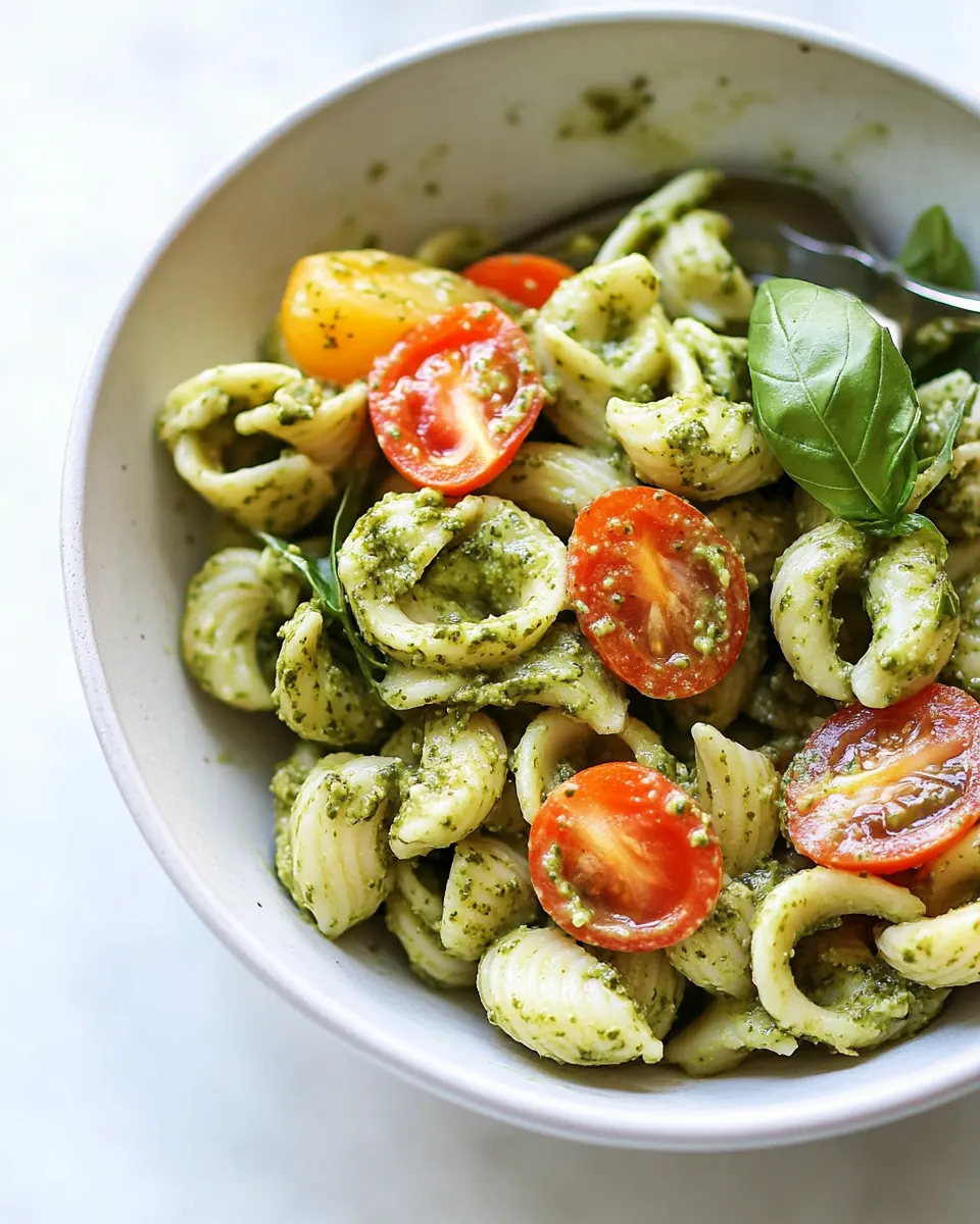 Caprese Pesto Pasta Salad