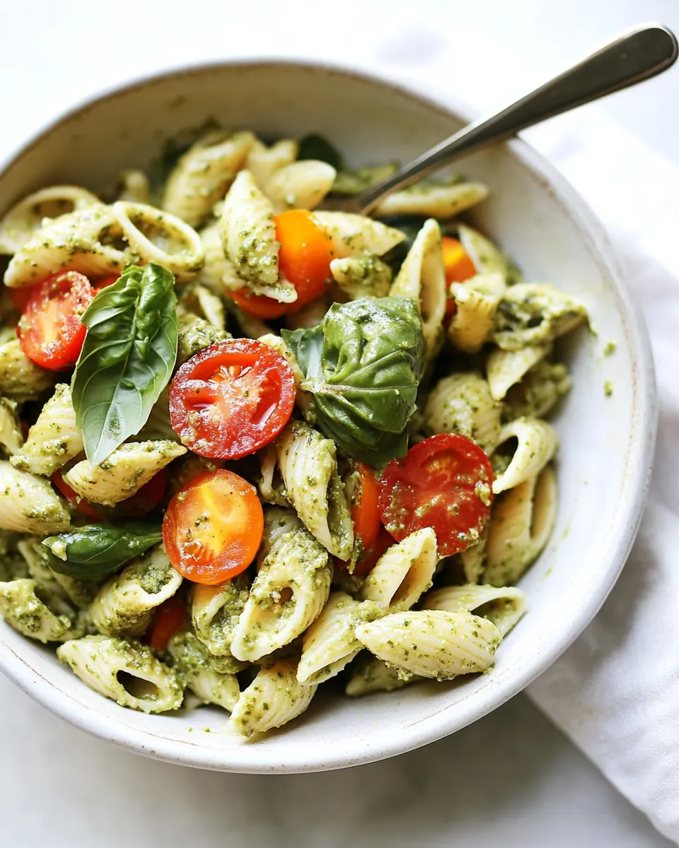 Caprese Pesto Pasta Salad