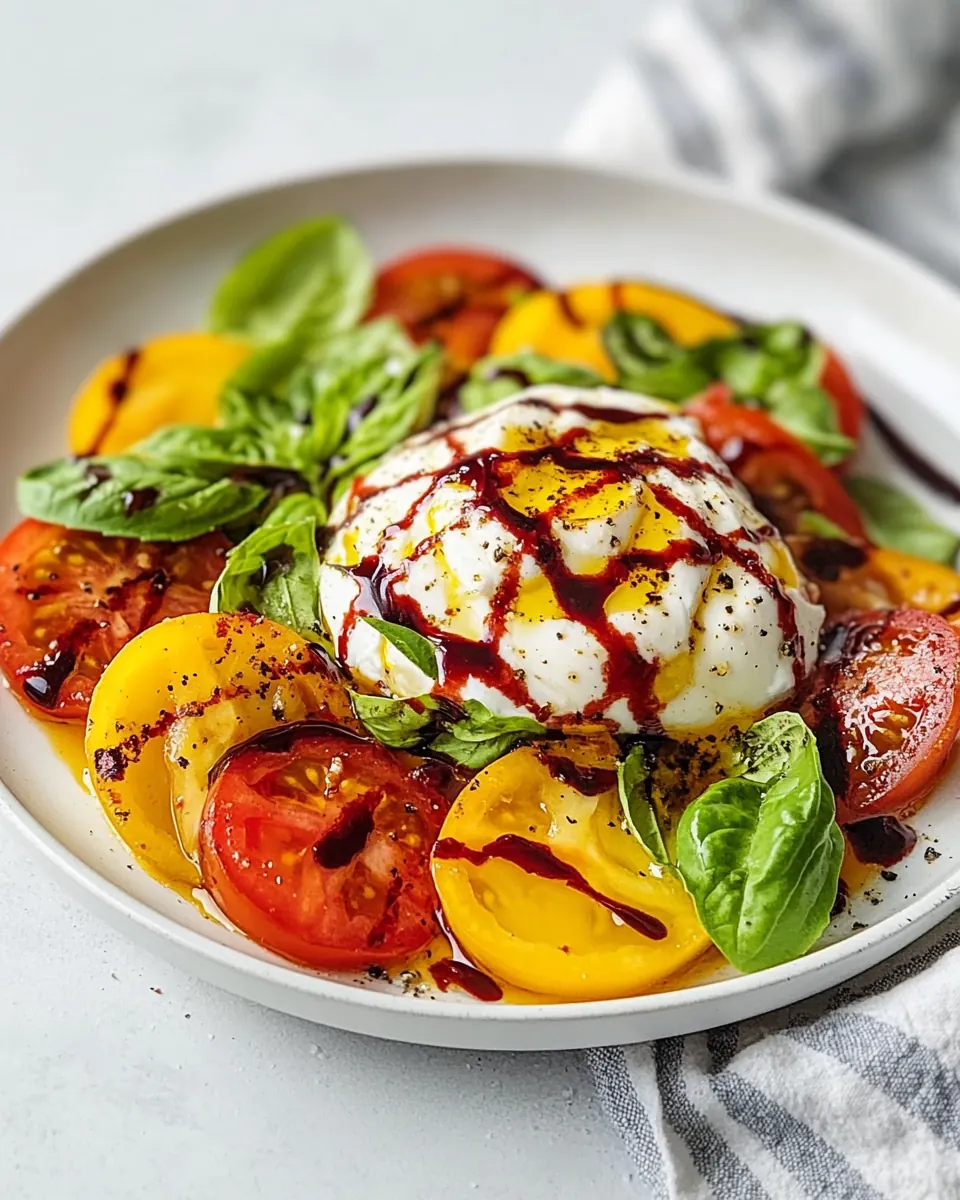 Caprese Salad with Burrata Cheese