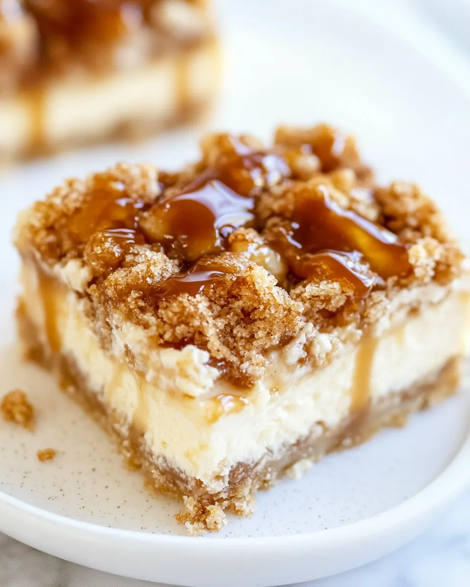 Caramel Apple Cheesecake Bars
