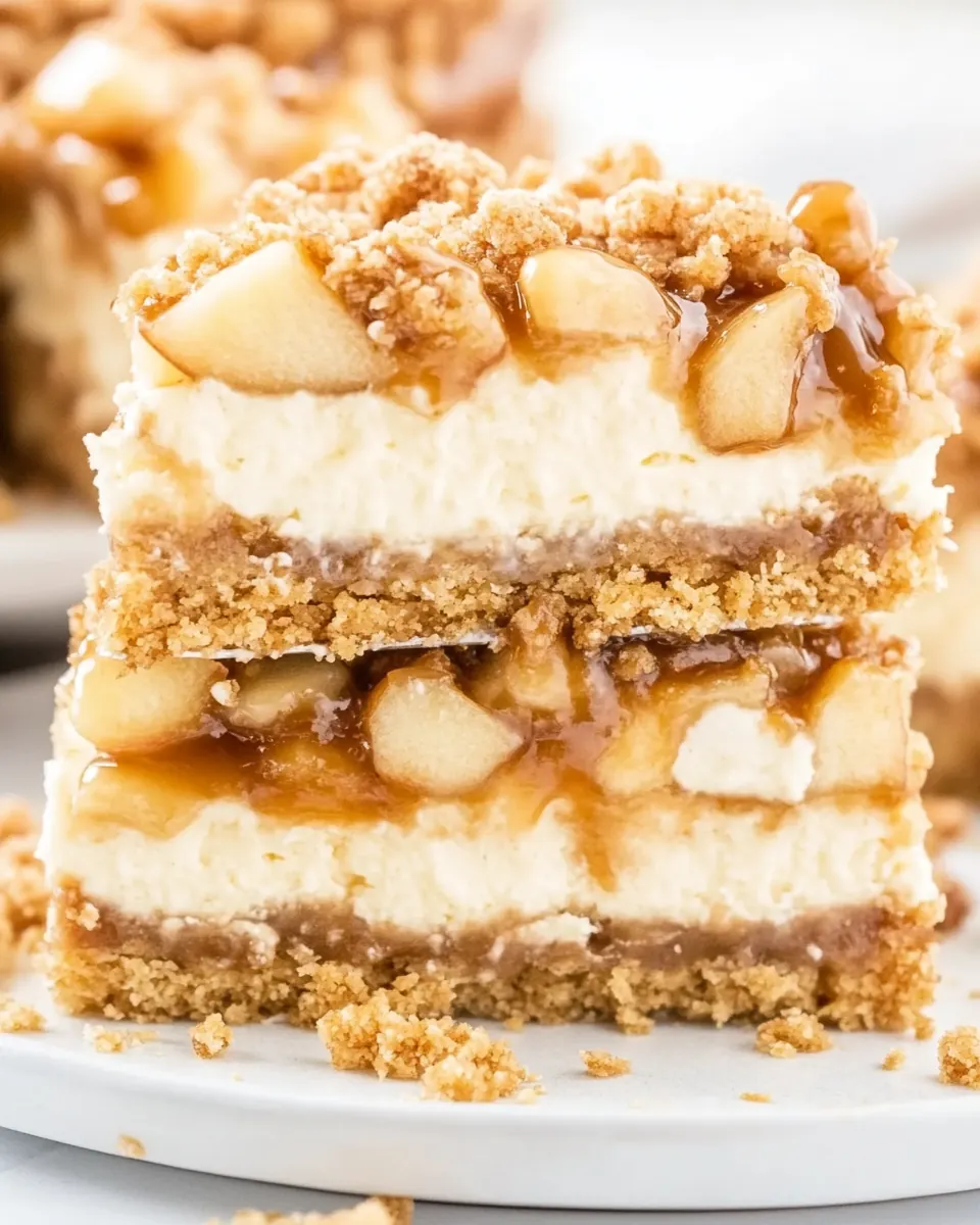 Caramel Apple Cheesecake Bars