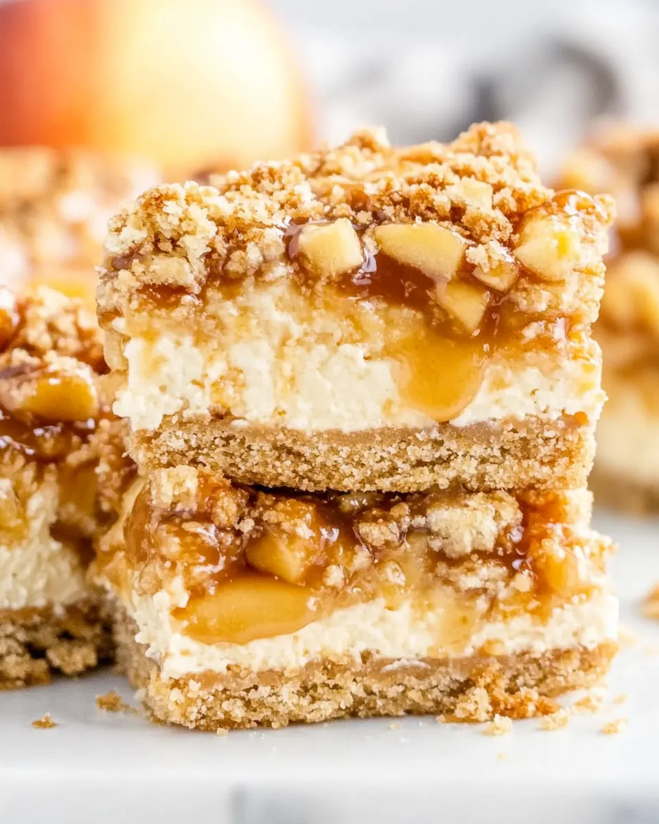 Caramel Apple Cheesecake Bars