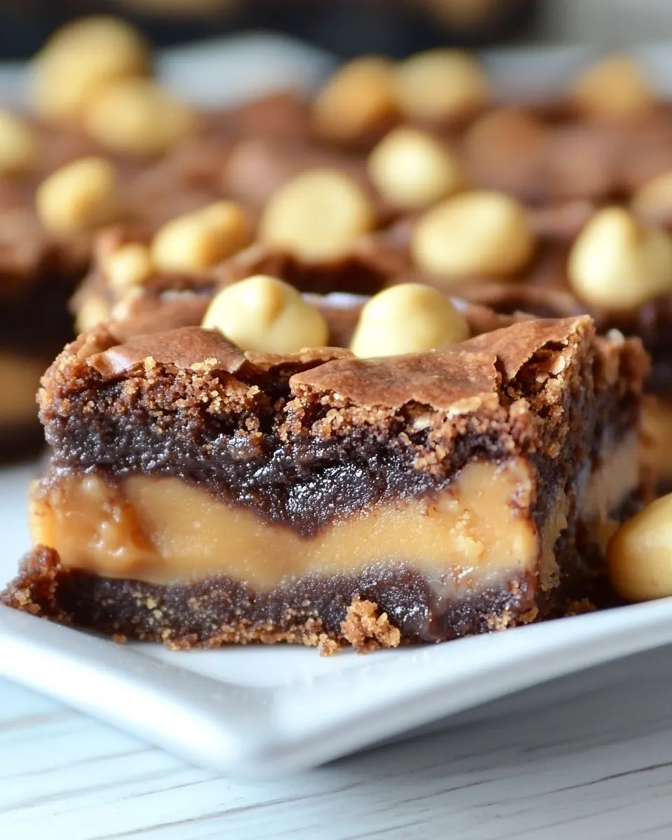 Caramel Brownie Peanut Butter Cookie Bars