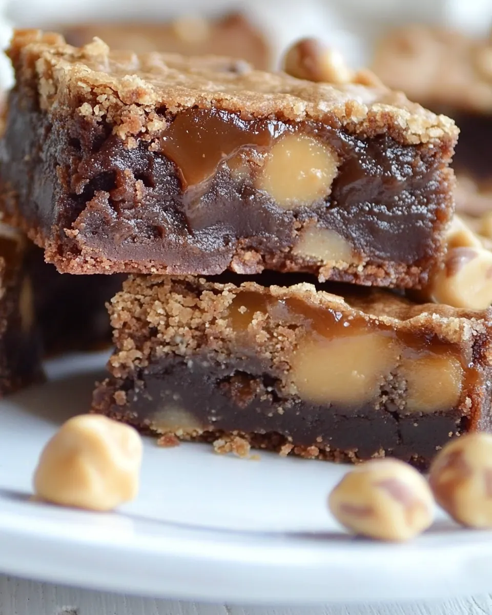 Caramel Brownie Peanut Butter Cookie Bars