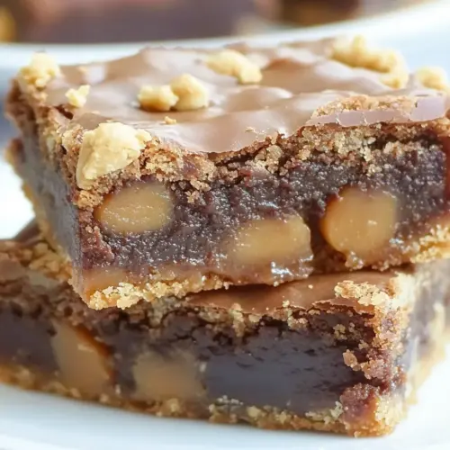 Caramel Brownie Peanut Butter Cookie Bars