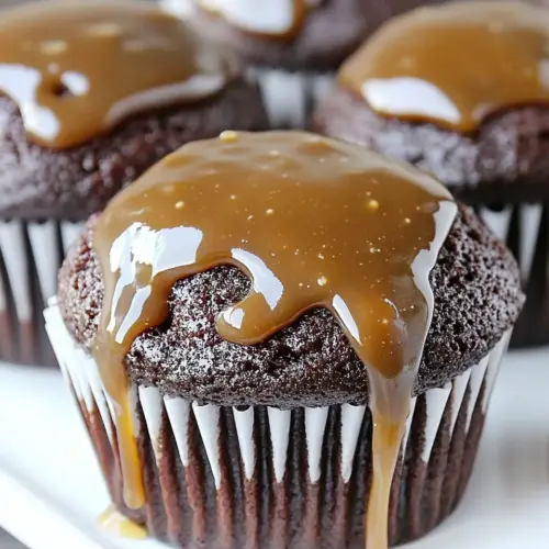 Caramel Filled Chocolate Cupcakes