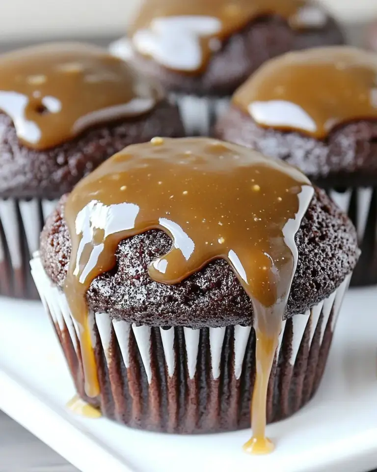 Caramel Filled Chocolate Cupcakes