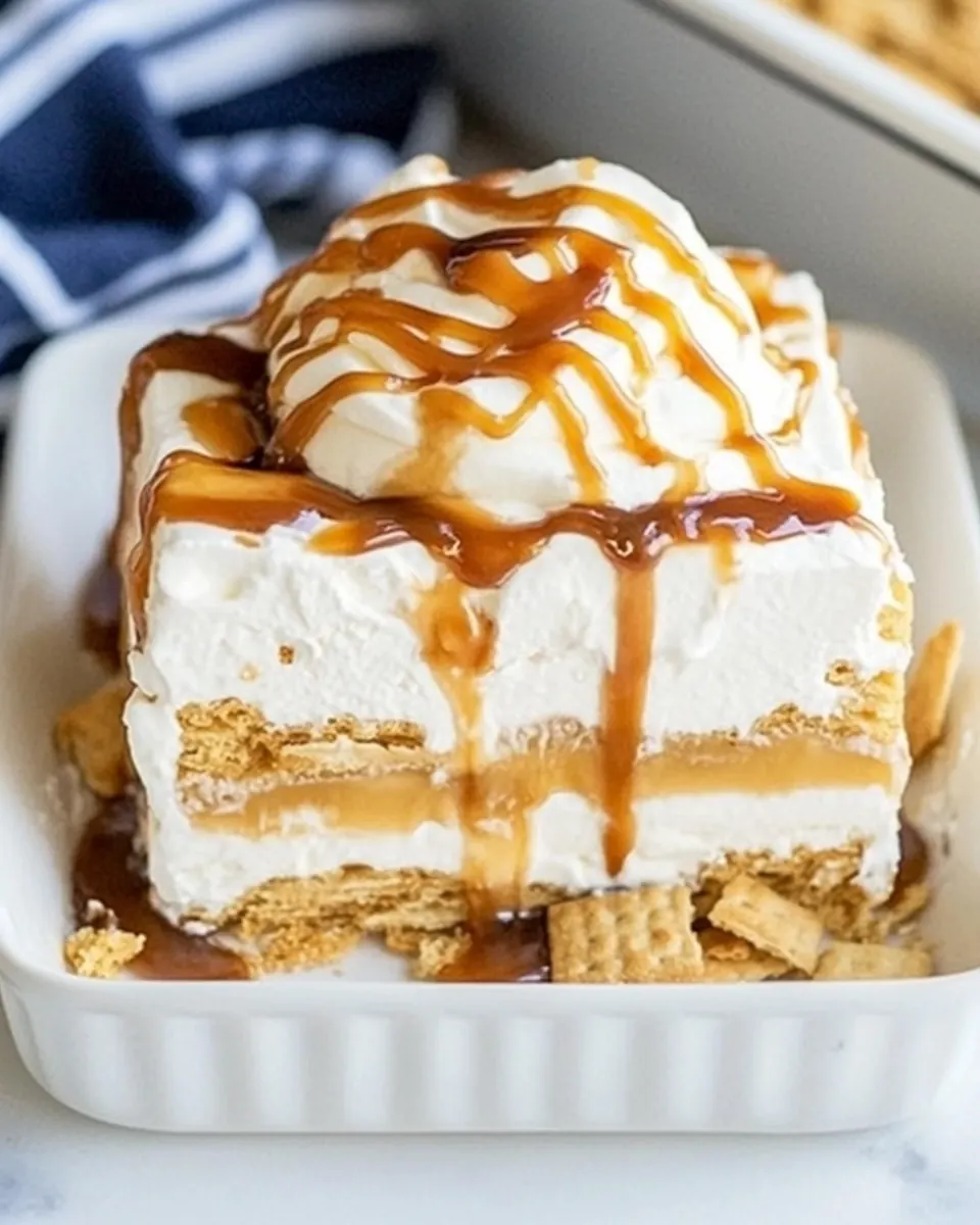 Caramel Ritz Cracker Icebox Dessert