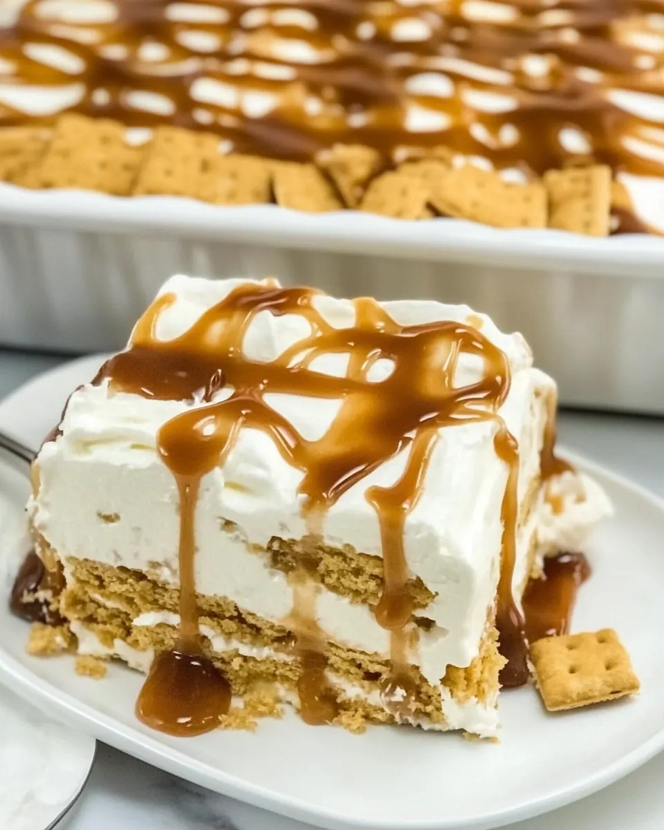 Caramel Ritz Cracker Icebox Dessert