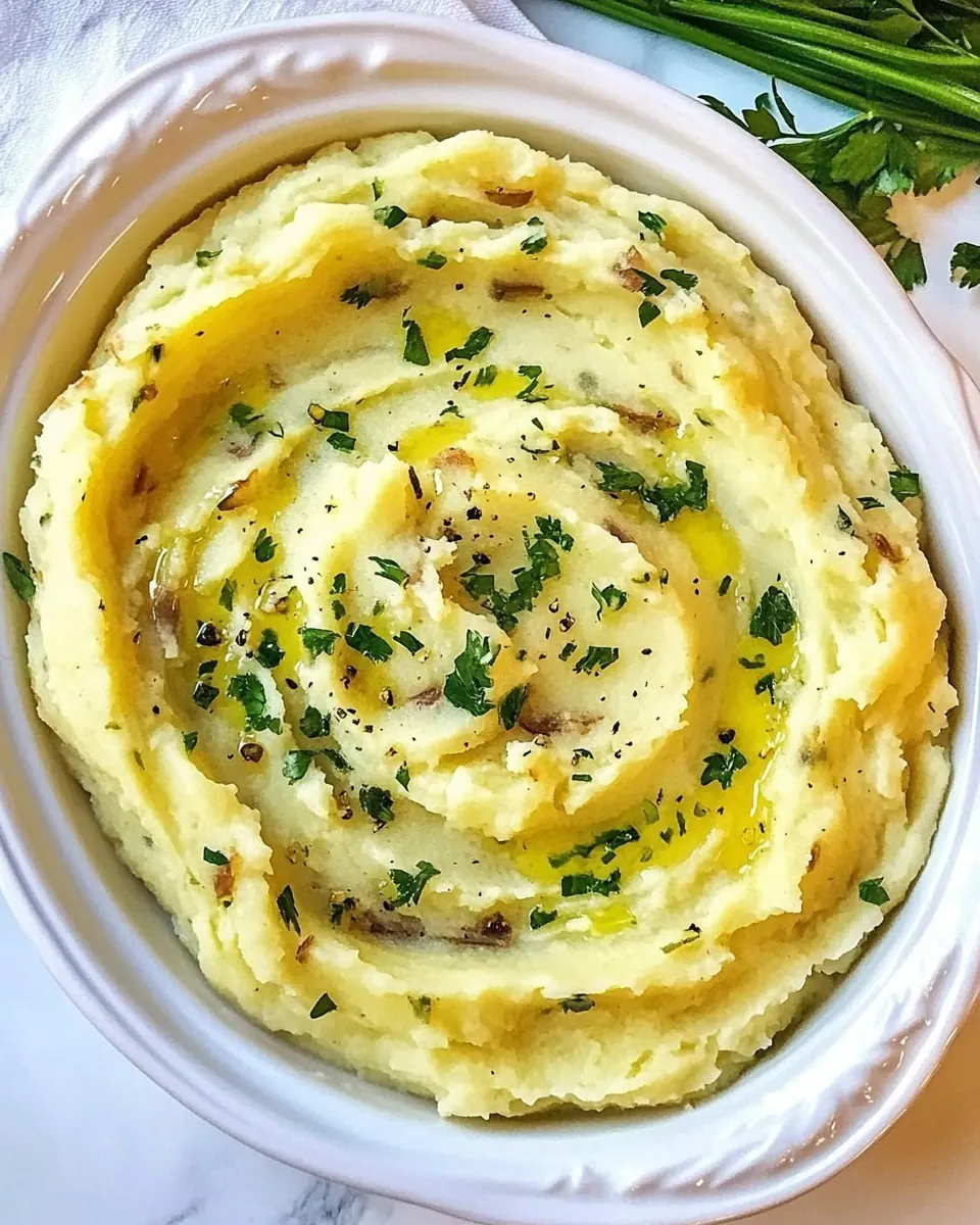 Caramelized Onion Mashed Potatoes with Greek Yogurt
