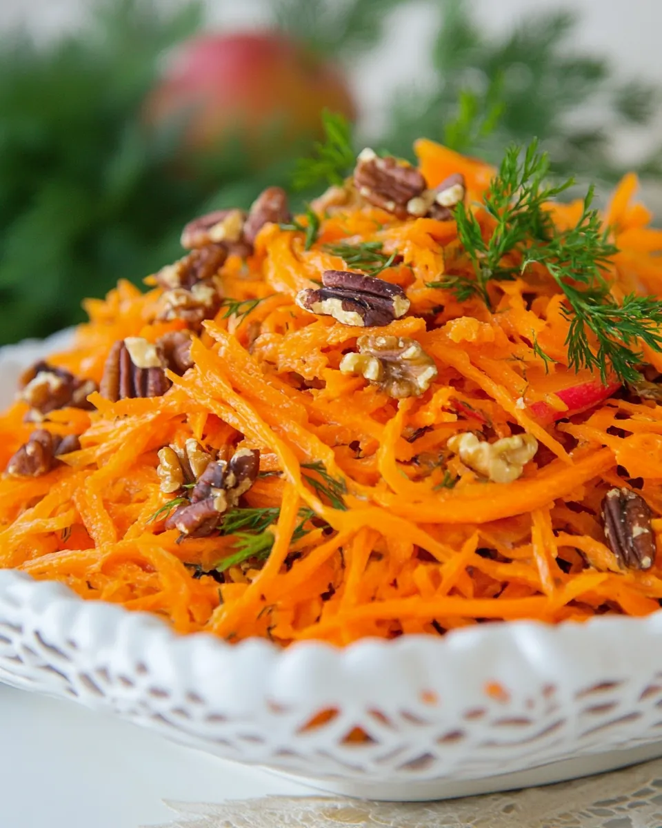 Carrot Apple and Walnut Salad