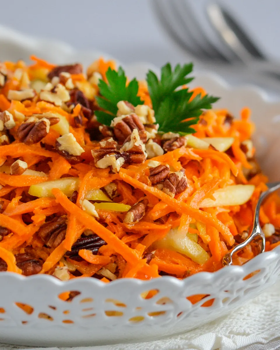 Carrot Apple and Walnut Salad