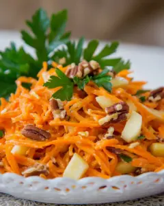 Carrot Apple and Walnut Salad