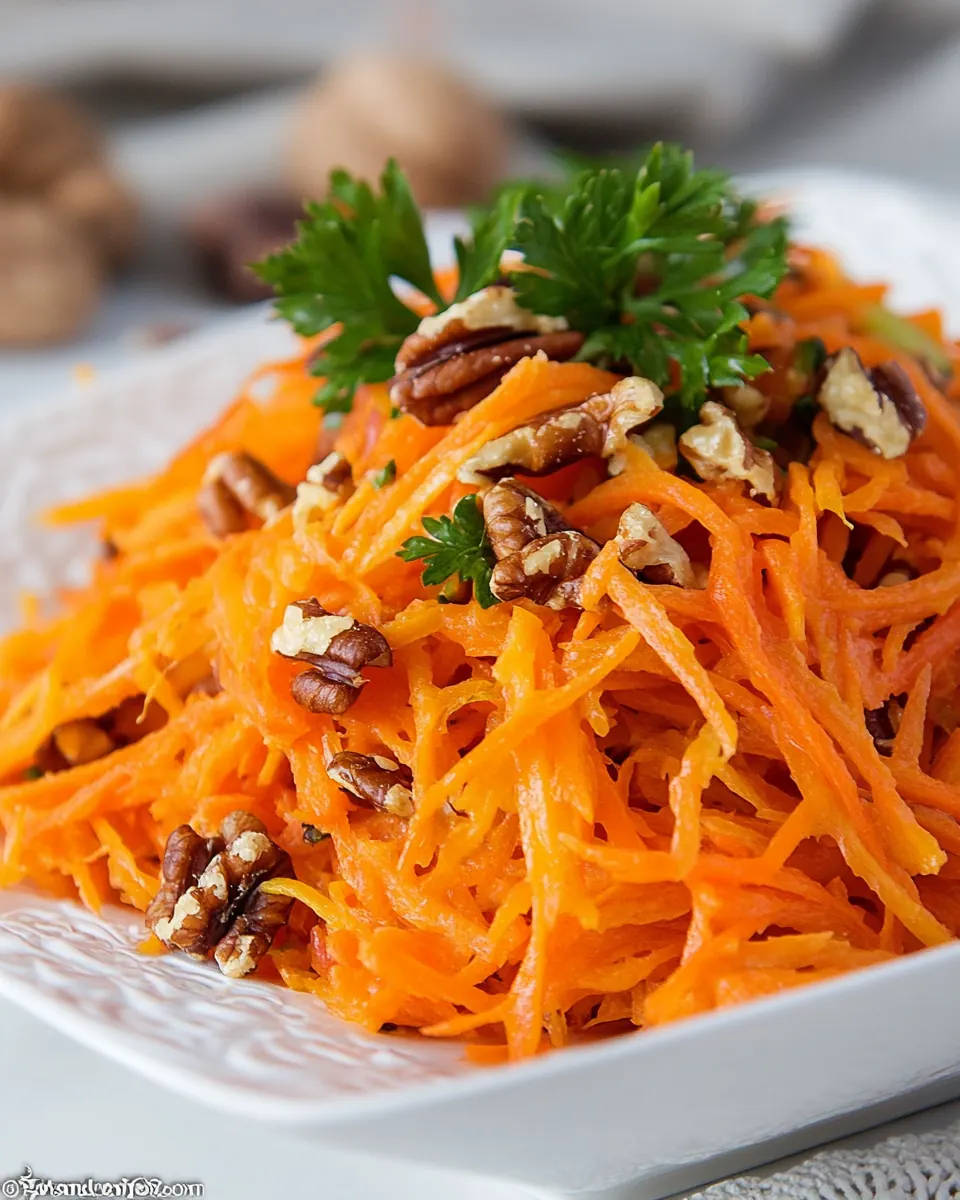 Carrot Apple and Walnut Salad